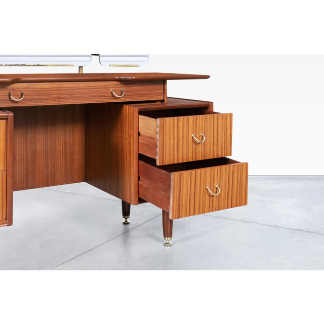 1950s 1950s Mid-Century African Mahogany Vanity or Desk by E. Gomme for G-Plan For Sale - Image 5 of 12
