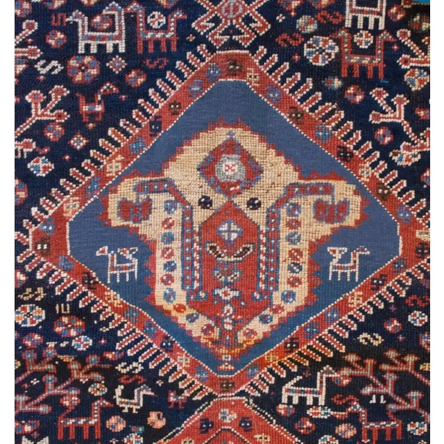 Traditional 19th Century Ghashgaei Rug For Sale - Image 3 of 7