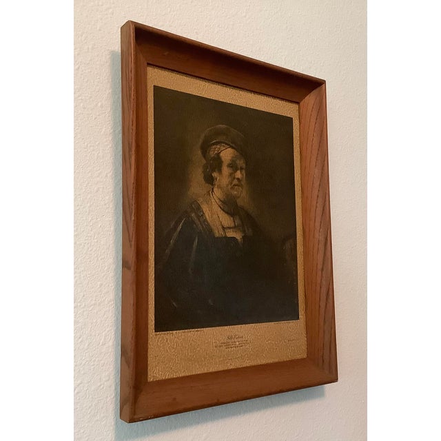Figurative Early 20th Century Framed Portrait Print of Rembrant Harmenez Van Rijn For Sale - Image 3 of 8
