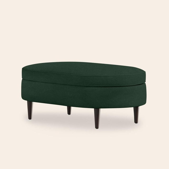 Textile Olive Carlotta Ottoman by Ceraudo For Sale - Image 7 of 7