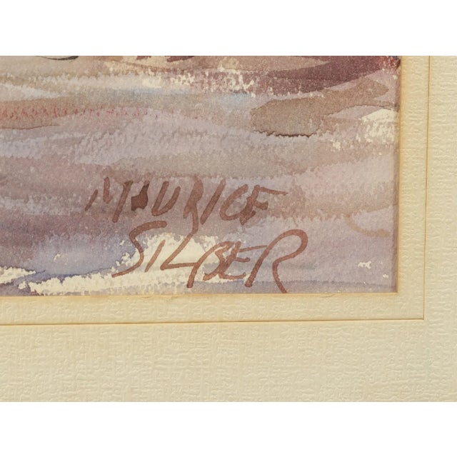 1970s 1970s Original Maurice Silber (1922-95) Watercolor - Le Marais, Paris For Sale - Image 5 of 7