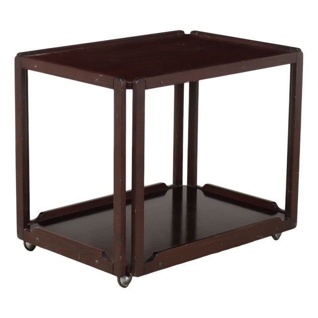 Veneer Serving Trolley, 1960s For Sale