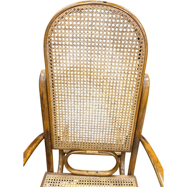 Classic Thonet-Style Bentwood Rocking Chair For Sale - Image 4 of 9