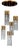 Collection Urano Chandelier in Crystal and Glass by Jago For Sale