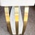Postmodern Brushed Brass and Cerused Oak Console Table by Henredon For Sale - Image 10 of 12