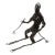 Vintage Mid-Century Wire Skier Sculpture — Brutalist Ski Lodge Decor Figure For Sale