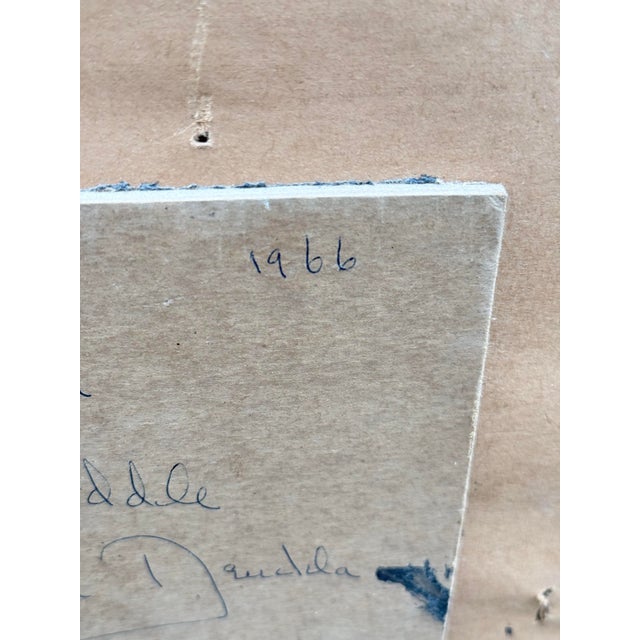 Gray Jean Gilbert Tabaud - Untitled (Sketch of a Woman) C.1960s For Sale - Image 8 of 9