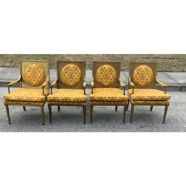 Vintage Original 1950's Midcentury Modern set of four chairs for sale. Rare from Mexico, and has a metal frame in copper,...