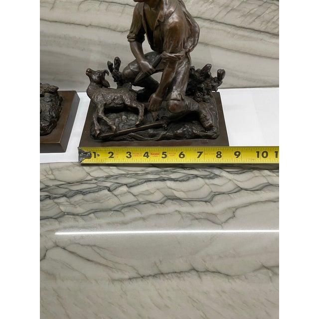 Late 19th Century Pair 19th Century Austrian Bronze Hunter Sculptures For Sale - Image 5 of 12