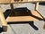 Vintage Wood Side Table With Inset Stone Top and Lower Shelf For Sale - Image 10 of 17