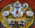 Traditional 1960s Faenza Garofano Blue Carnation Coffee Pot With Four Cups & Saucers - Set of 9 For Sale - Image 3 of 10