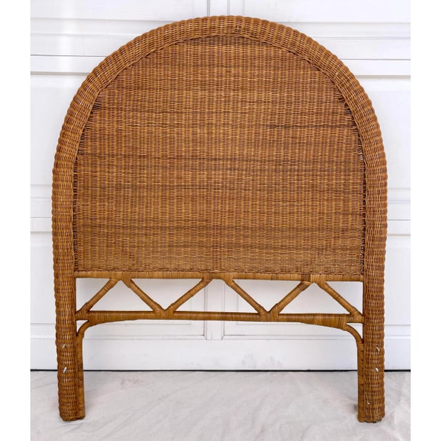 Vintage Natural Woven Wicker Rattan Twin Headboard Chairish
