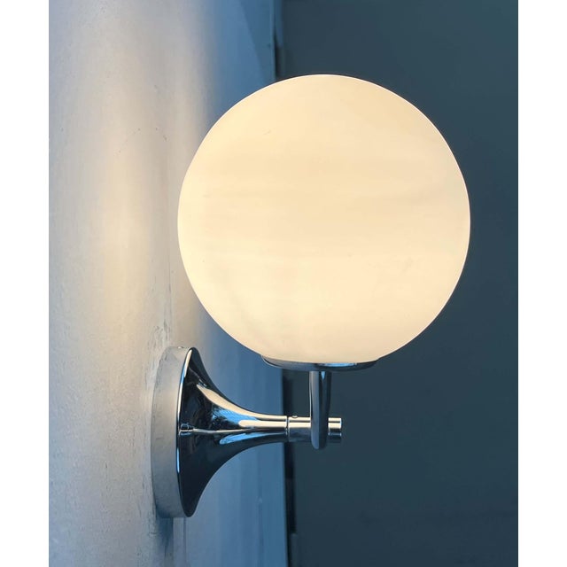 Mid-Century Modern Swiss Space Age Type 1804 Chrome Sconce by E.R. Nele for Temde, 1960s For Sale - Image 6 of 18