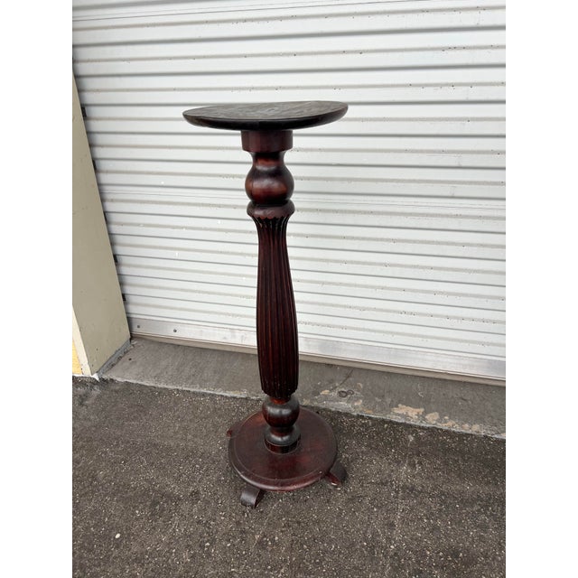 Vintage Wood Pedestal For Sale - Image 4 of 4