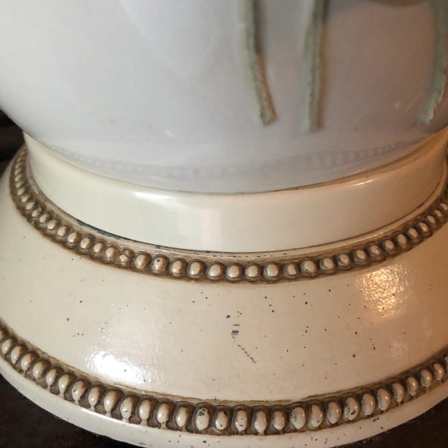 1970s Vintage Ceramic Floral Lamp For Sale In Atlanta - Image 6 of 7