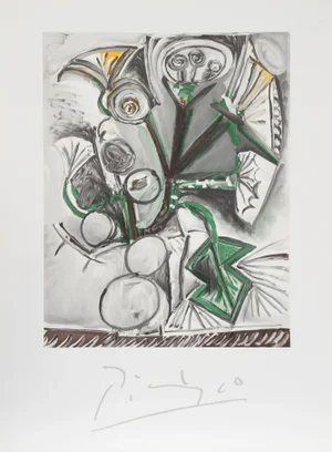 1980s "Le Bouquet" Lithograph After Pablo Picasso