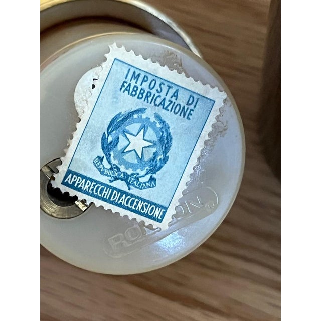 Ashtray and Lighter in Goatskin Veneer with Brass Elements by Aldo Tura, Set of 2 For Sale - Image 15 of 18