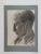 Vintage pencil on paper drawing of young man. Signed O. Metzler lower right corner. Mounted on gray mat board backing,...
