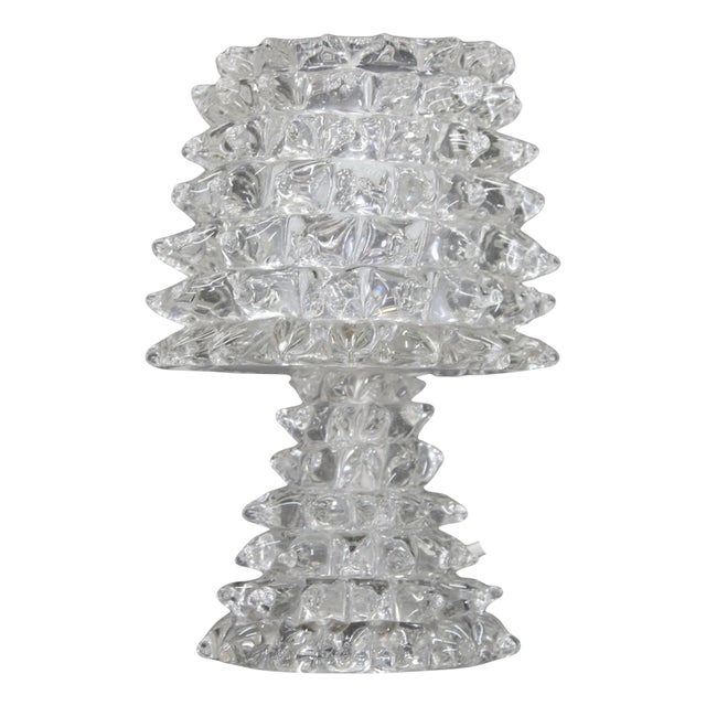 Italian Glass Table Lamp, 1970s For Sale