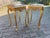 1990s French Louis XVI Gold Pink Marble Side Tables Pair For Sale - Image 14 of 17