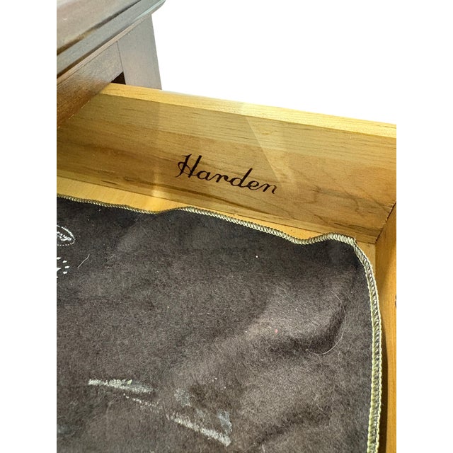 Late 20th Century Harden Queen Anne Style Solid Cherry Sofa Sideboard Console Table For Sale - Image 14 of 15