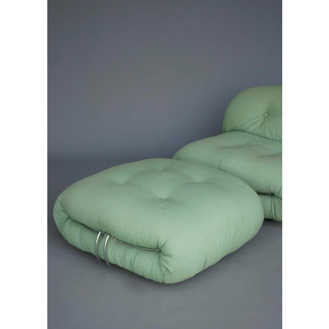 Set of Vintage Soriana Lounge Chair and Ottoman by Afra and Tobia Scarpa for Cassina, 1970s For Sale - Image 9 of 17