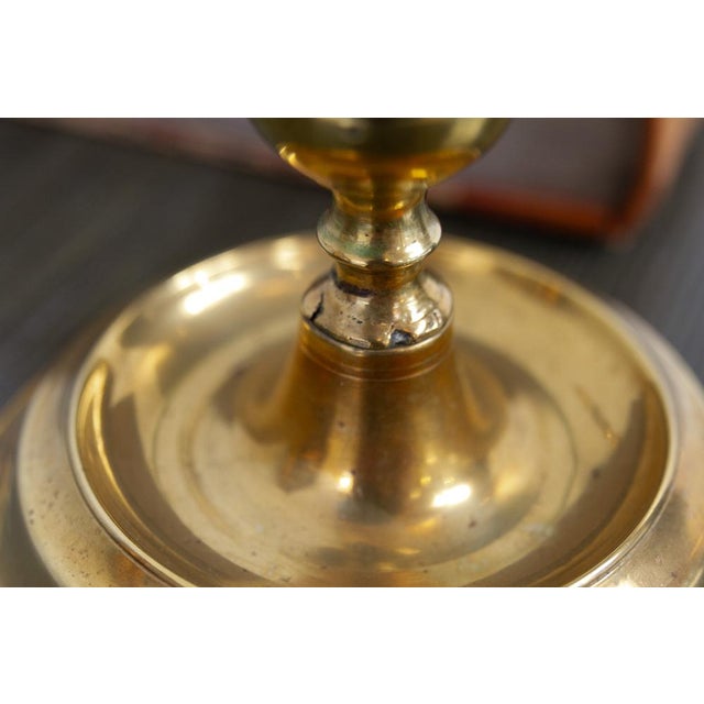 Antique Danish Brass Candlesticks from Næstved, Set of 3, 1780s For Sale - Image 15 of 17