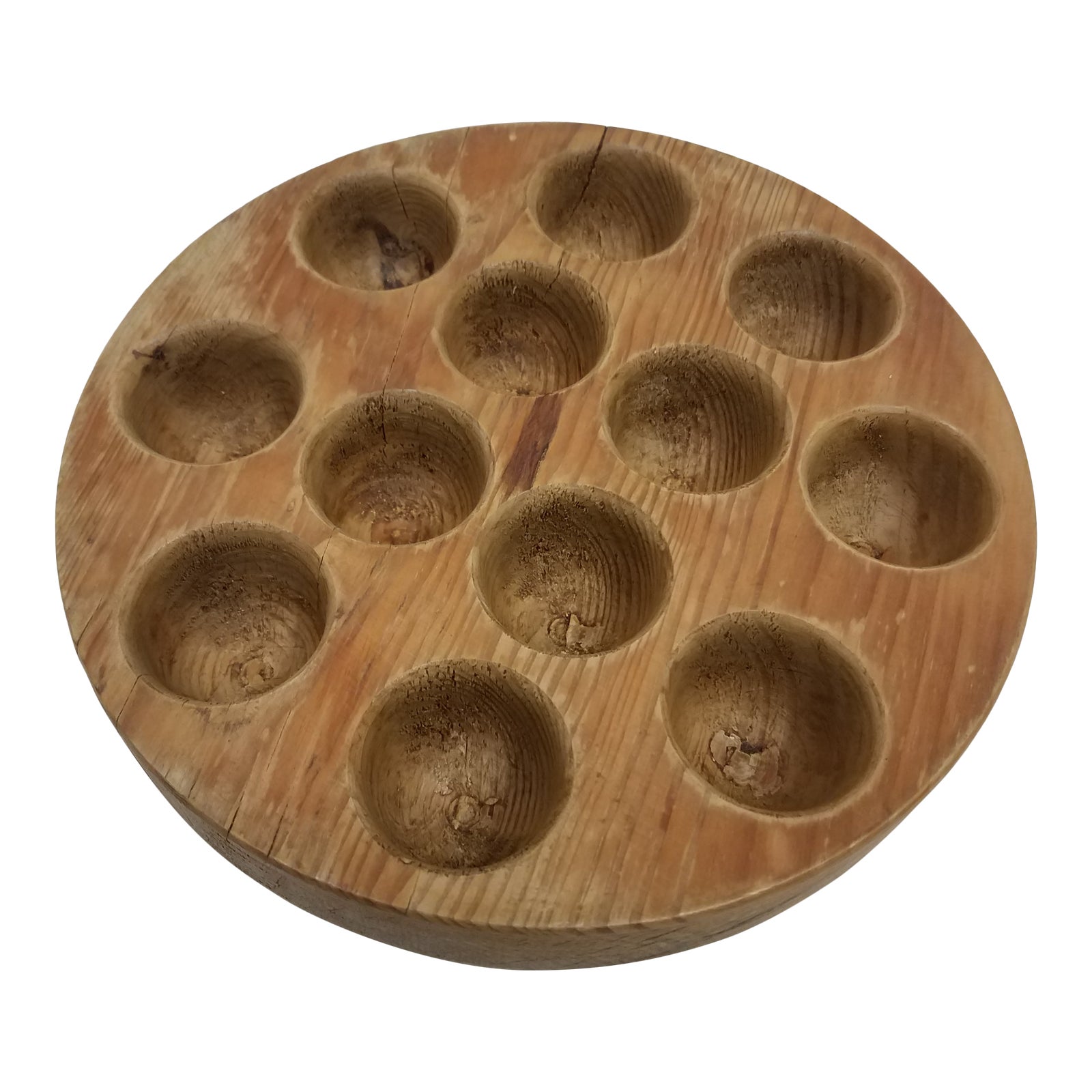 Antique English Wooden Egg Holder Chairish