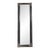 Contemporary Traditional Black Crackle Full Length Mirror With Ornate Gold Gilt Corner Accents For Sale