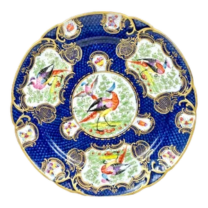 Antique Circa 18th Century Hand Painted English Rococo Style Plate