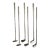 Vintage Silverplate Golf Club Cocktail Stirs, Swizzles, Set of 6 For Sale