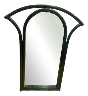 Large Vintage Rattan Mirror, 1980s
