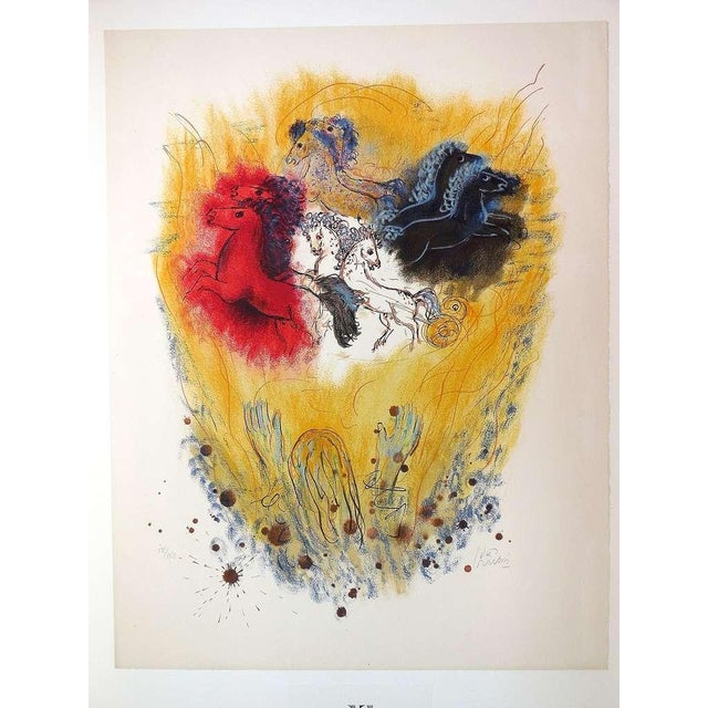 Lithograph printed by Mourlot, Paris on Arches France paper. limited edition of 150. Pencil signed. image of Horses with...