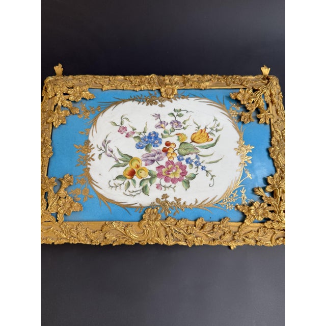 19th Century Porcelain and Gilt Bronze Casket, France For Sale - Image 13 of 18