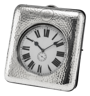 Antique English Silver Mounted Desk Clock, 1904