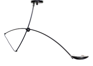 Black Halogen Swing Arm Ceiling Light from Steinhauer, Germany, 1985