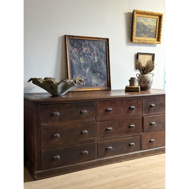 French Late 19th Century French Oak Shop Counter For Sale - Image 3 of 7