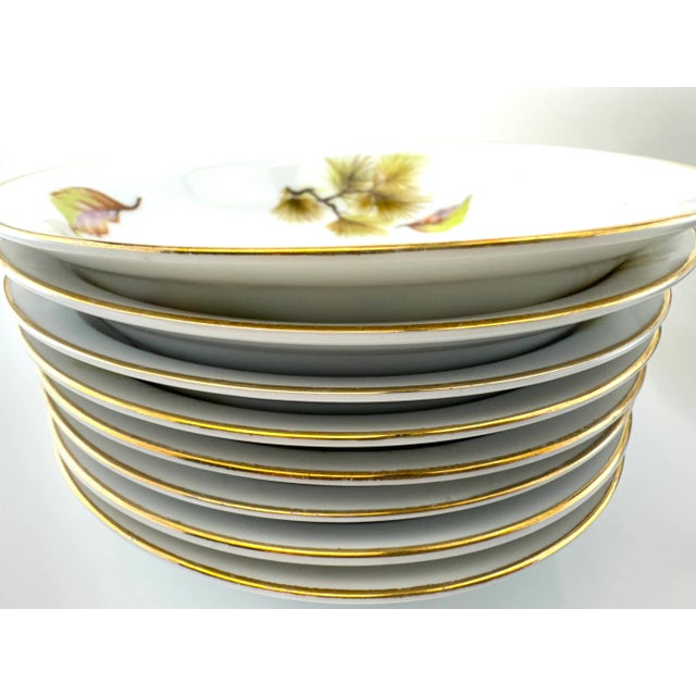 Vintage Mid Century Kyoto China “Pines” Pattern Porcelain Plates – Japan, Set of 21 For Sale - Image 11 of 16