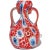 Murano Fratelli Toso Murano Antique Beehive Red White Blue Millefiori Flowers Italian Art Glass Cabinet Vase For Sale - Image 4 of 5