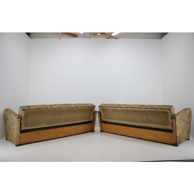 Wood 3-Seat Sofa by Jindřich Halabala, 1930s For Sale - Image 7 of 14