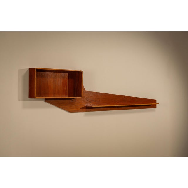 Mid-Century Modern Architectural Shelving Unit in Teak, Italy, 1960s For Sale - Image 3 of 10