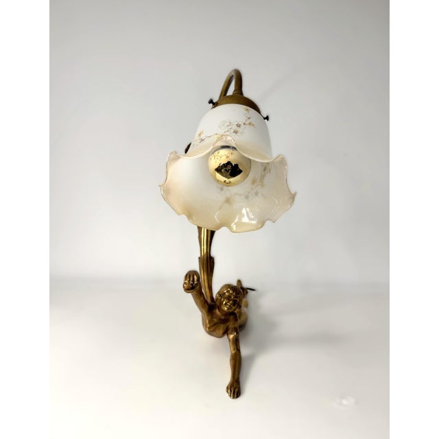 Vintage Art Deco Bronze Nude Lady Lamp, 1930s For Sale - Image 9 of 11