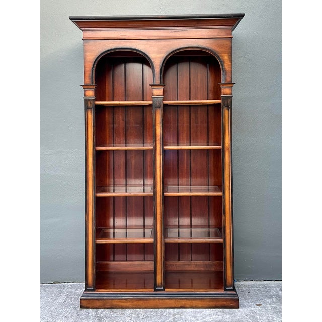 Cinnamon Vintage Hickory White Arched Etagere For Sale - Image 8 of 12