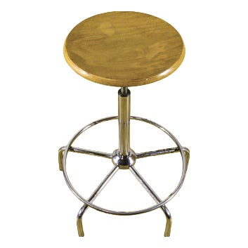 Vintage Adjustable Chrome Surveyors Swivel Stool, 1960s For Sale