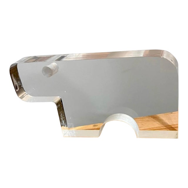 1970’s Silvio Russo for Guzzini Lucite Bear For Sale