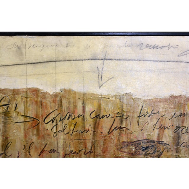 Massimo d'Orta, Papiro (Papyrus), Mixed Media Painting on Canvas, 2006 For Sale - Image 3 of 11