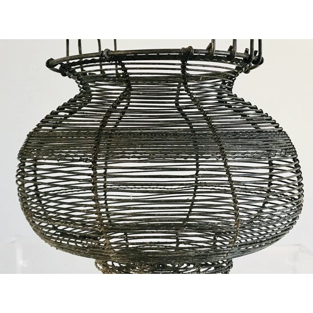 1920’s French Wire Egg Basket For Sale In Palm Springs - Image 6 of 13