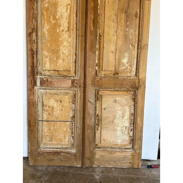 Rustic European Late 19th Century Double French Doors - a Pair For Sale - Image 3 of 5