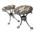 Pair of Neoclassical Marble-Top Bronze Gueridon Tables With Claw Feet For Sale