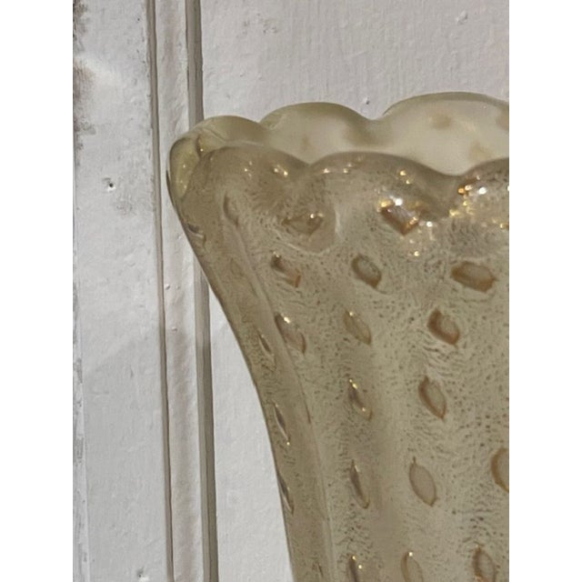 Modern Pair of Murano Gold Vase Form Sconces For Sale - Image 3 of 10